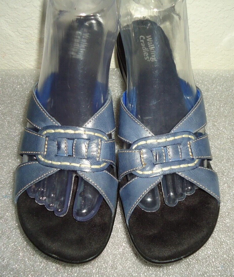 Walking Cradle Coco Women's Wedge Blue Sandals Size-9N/39 - Image 2 of 4