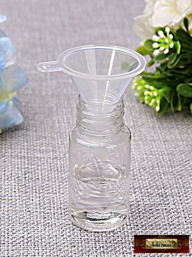 M00010-FS MOREZMORE 5 Small Plastic Funnels Clear Mini for Liquid Perfume Oil - Picture 3 of 3