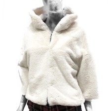 Maidoma Pelliccia Sintetica Donna Giacca Bianco Inverno Cappotto Cappuccio Party