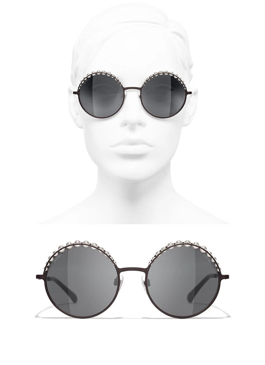 CHANEL+4246-H+Metal+Fake+Pearl+Frame+Womens+Sunglasses for sale online