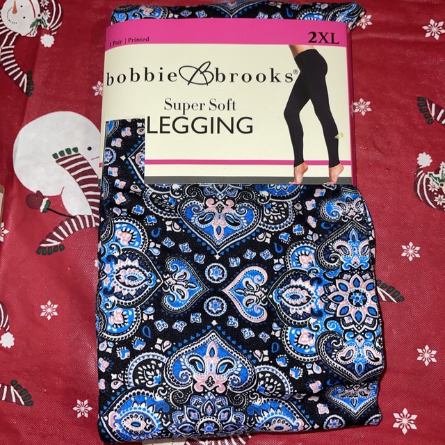 Bobbie Brooks Leggings Blue Orange 