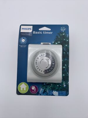 Philips Basic Indoor  Timer  With 2 Outlets, 30min intervals, Override Switch