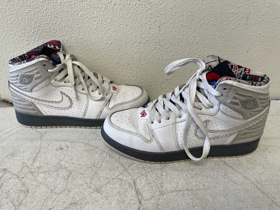 Nike Hombre 5.5Y Air Jordan 1 Retro '93 Bugs Bunny Zapatilla Blanca 580515-107 Foto 2 de 4