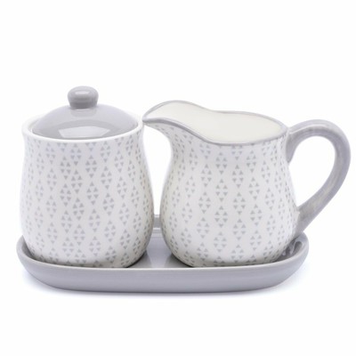 Set Milch und Zucker Zuckerdose + Milchkännchen aus Keramik 265ml Küche