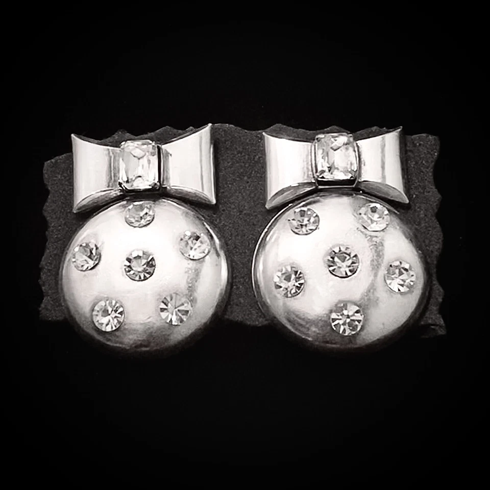 Pendientes vintage raros de diseñador llamativos-Les Nereides-firmados, perforados, pasarela-¿años 60? Foto 3 de 4