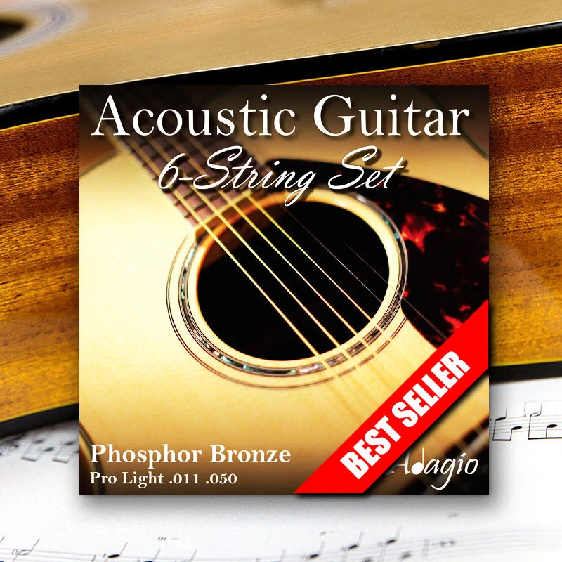 ADAGIO PRO Acoustic Guitar Strings Gauge 11 50 Steel Core Phosphor Bronze