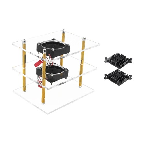 Acrylic for Case forOrangePi 5Plus with Quiet Cooling Fan with Heatsink Pads - Photo 10/11