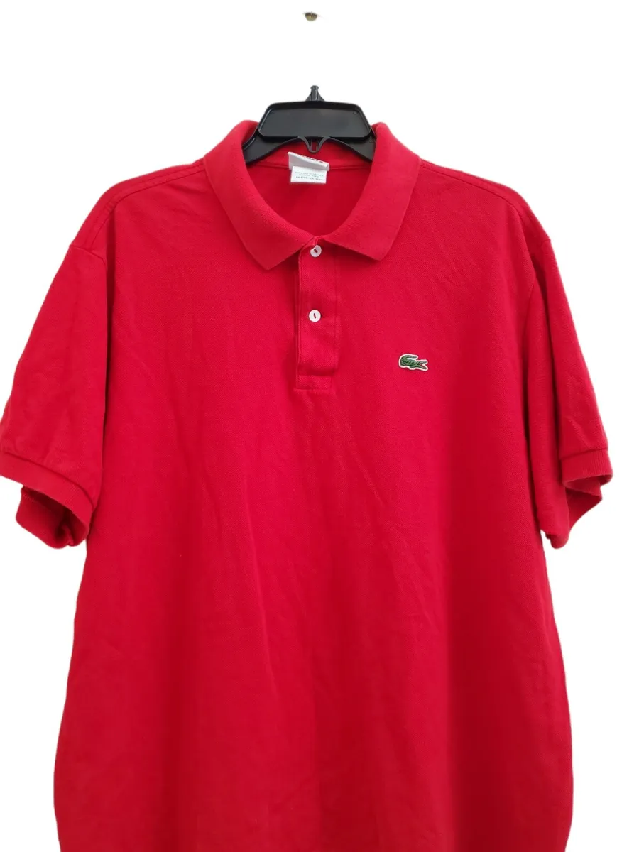 Authentic Lacoste Men&#039;s Polo Shirt Sz 8 Red.RN# 87651 in eBay