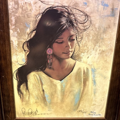 Penni Anne Cross Signed Ceragraph Springs Quiet Moment 183/475 Native American - Picture 2 of 11