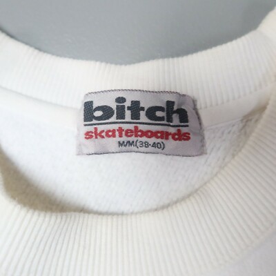 Vintage 90s Bitch Skateboards Logo Crewneck Sweatshirt Size Vintage 90s Bitch Skateboards Logo Crewneck Sweatshirt Size