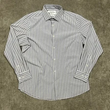 Mizzen + Main Shirt Mens Button Up Medium Standard Fit Stretch Check Leeward