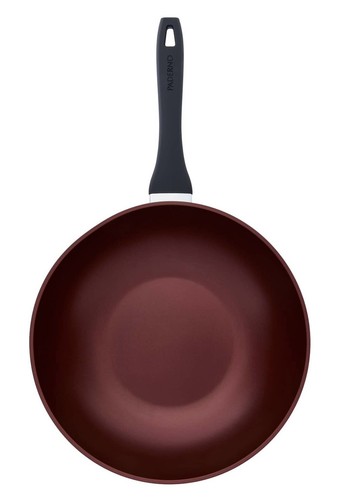 Paderno Classic Wok Stir Fry Pan, Non Stick Maroon 30cm - Picture 2 of 7