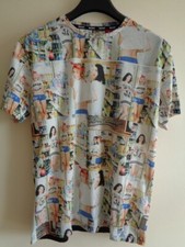 TRASH MEN'S MULTI COLOURED SUPERMARKET SWEEP T-SHIRT - SIZE LARGE