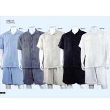 Men's 2-PC Shorts Set, Short Sleeve Shirt and Shorts Set Summer Casual Wear 2967