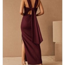 BHLDN London Crepe Dress in Wine Size 10