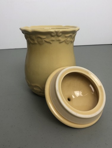 Chris Madden Yellow Adalina Ceramic Canister / Cookie Jar 9” - Picture 10 of 12