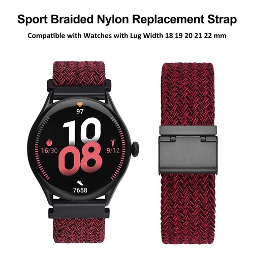 Wocci 2 STCK. Gewebte Nylon Uhrenarmbänder 18 mm 19 mm 20 mm 21 mm 22 mm Schnellspanner - Bild 156 von 190