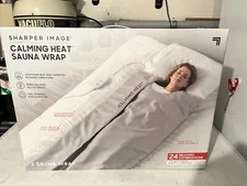 Sharper Image Calming Heat Sauna Wrap, 8 Heat Levels, 3 Massaging Vibrations