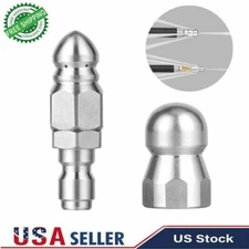 3/8" 1/4'' Male Pressure Washer Drain Sewer Cleaning Pipe Jetter Rotating Nozzle