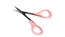 Curved Craft Scissors Eyebrow Eyelash Easy Hair Trimming Finger Loop Design 4 In
