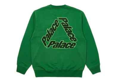 Palace P-3 Chenille Crew (SS21) Green Sz Large | eBay