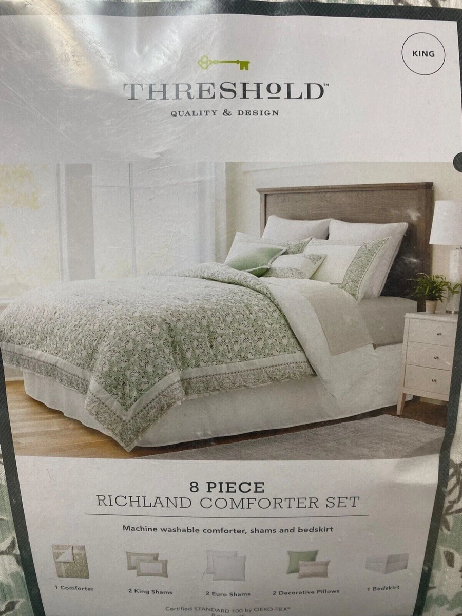 Threshold 8 pc Richland King Comforter Set Bedding