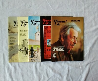 Vintage 1975 Missouri Life Magazine Lot of 5 Thomas Hart Benton Special Issue