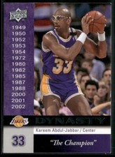 2008-09 Upper Deck #LAL-16 Kareem Abdul-Jabbar Dynasty Los Angeles Lakers