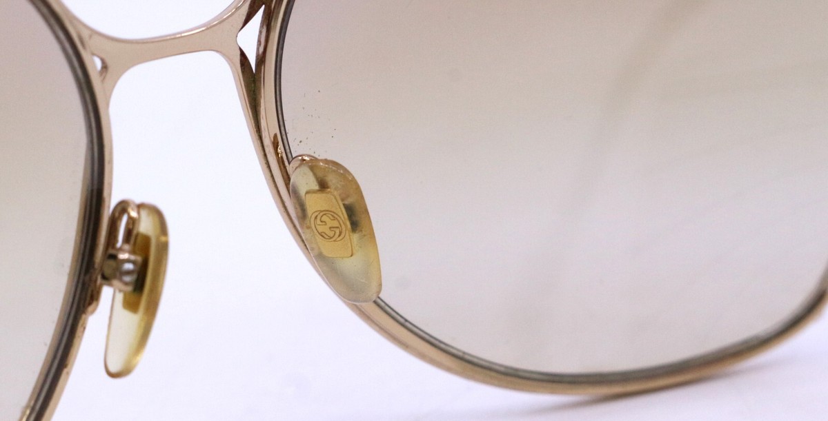 Gucci GG2846/S Women's Oversized YD3DL Gold Metal Italy 63