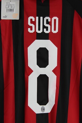 NWT AC MILAN 2018 2019 HOME FOOTBALL SHIRT JERSEY #8 SUSO
