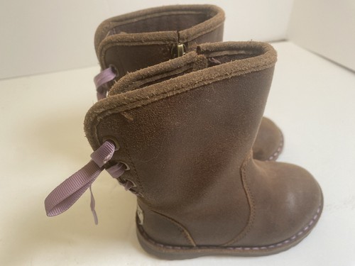 UGG Corene Little Girl’s Boots Size 6 Brown Purple 1008004T - Picture 9 of 14