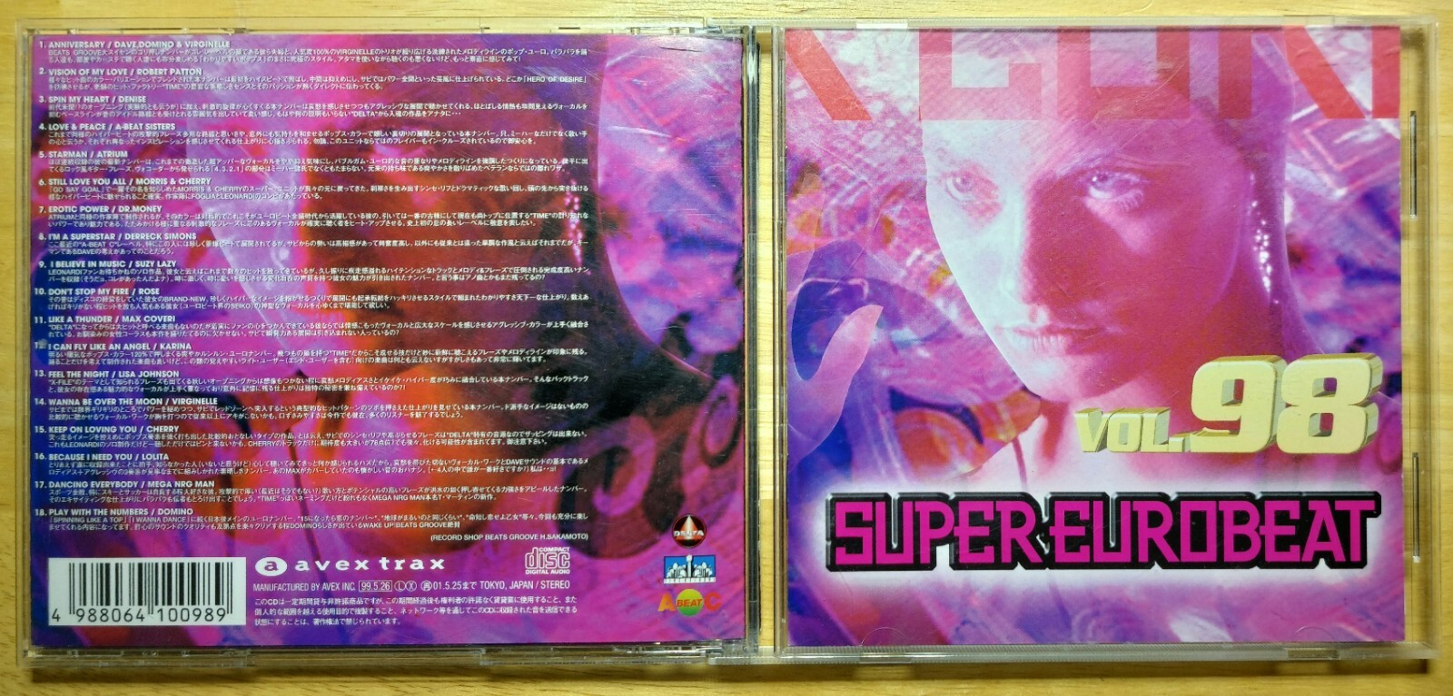 *Rare* SUPER EUROBEAT Vol 98 CD Japan Avex Trax 1999