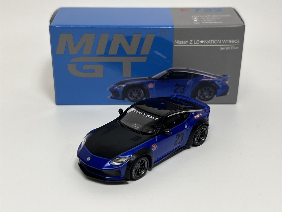 ミニカー MINI GT lbwk NISSAN Z Seiran Blue LB Mini GT #826 Nissan Z LB NATION WORKS Ikazuchi Yellow Model