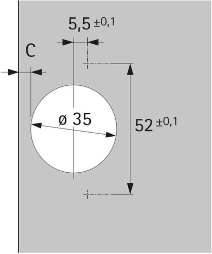 Winkelscharnier W45 95 ° vorliegendzum Anschrauben HETTICH - Bild 2 von 2