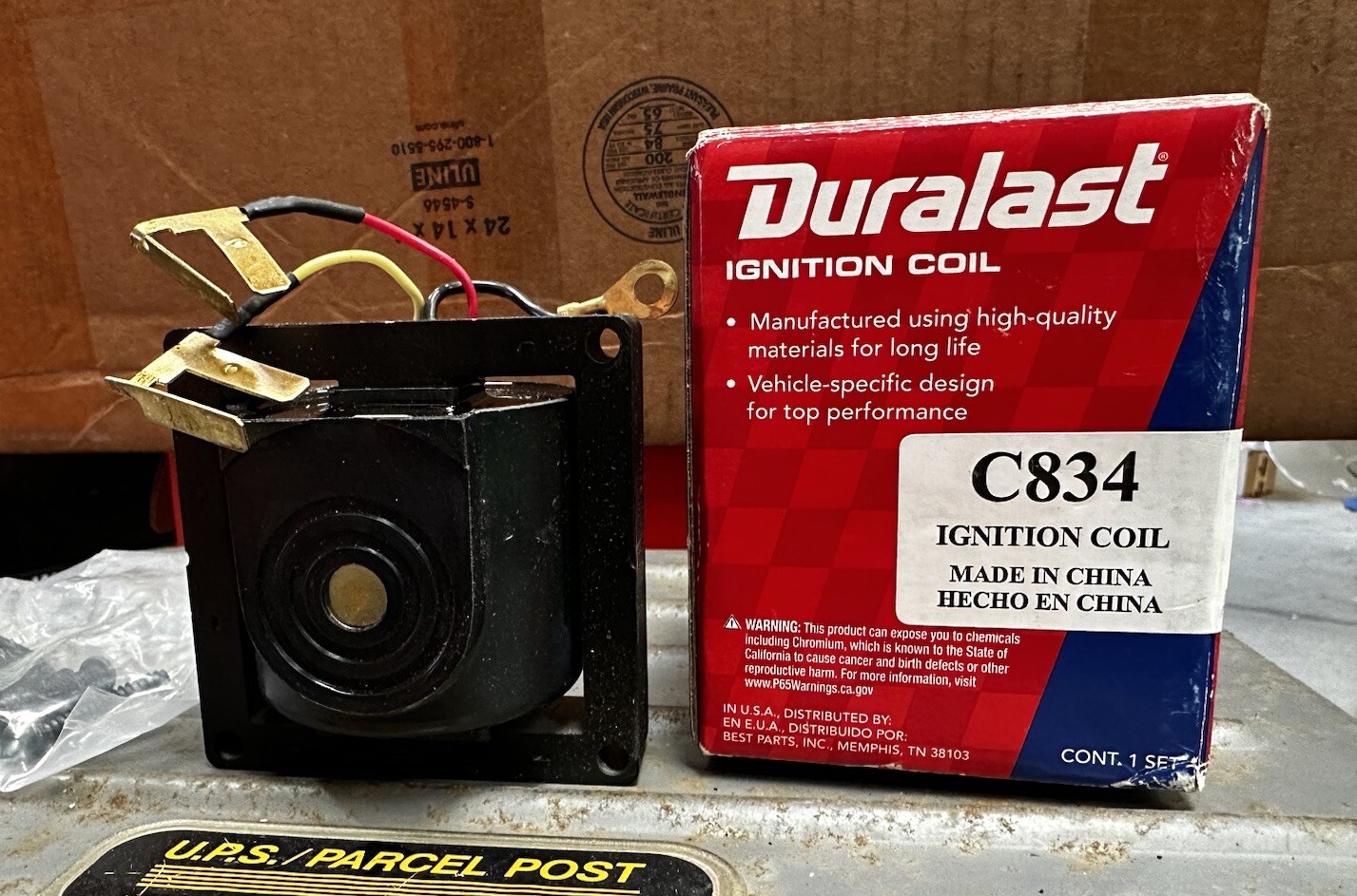 Duralast C834 DR31 D523A 10497132 C834 Ignition Coil FITS GM HEI New in box
