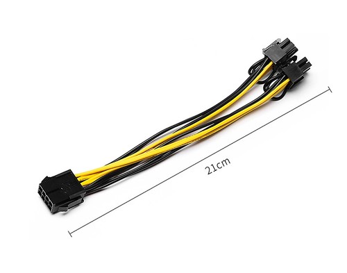 Câble Alimentation PCIe Carte Vidéo GPU 8 Pin 6 + 2 broches 2 x 8 pins pour BTC - Imagen 6 de 7