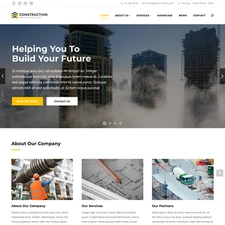Construction Company Website Design with Free VPS Web Hosting and Installation