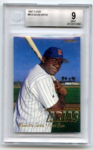 1997 Fleer #512 David Arias Ortiz RC HOF BGS 9 - O