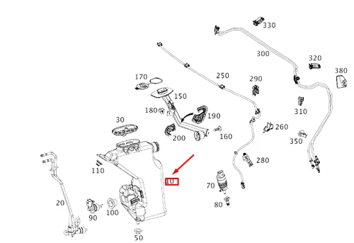 NEW MERCEDES-BENZ E C238 WINDOW WASHER TANK RESERVOIR A2058690220 GENUINE - Picture 1 of 5