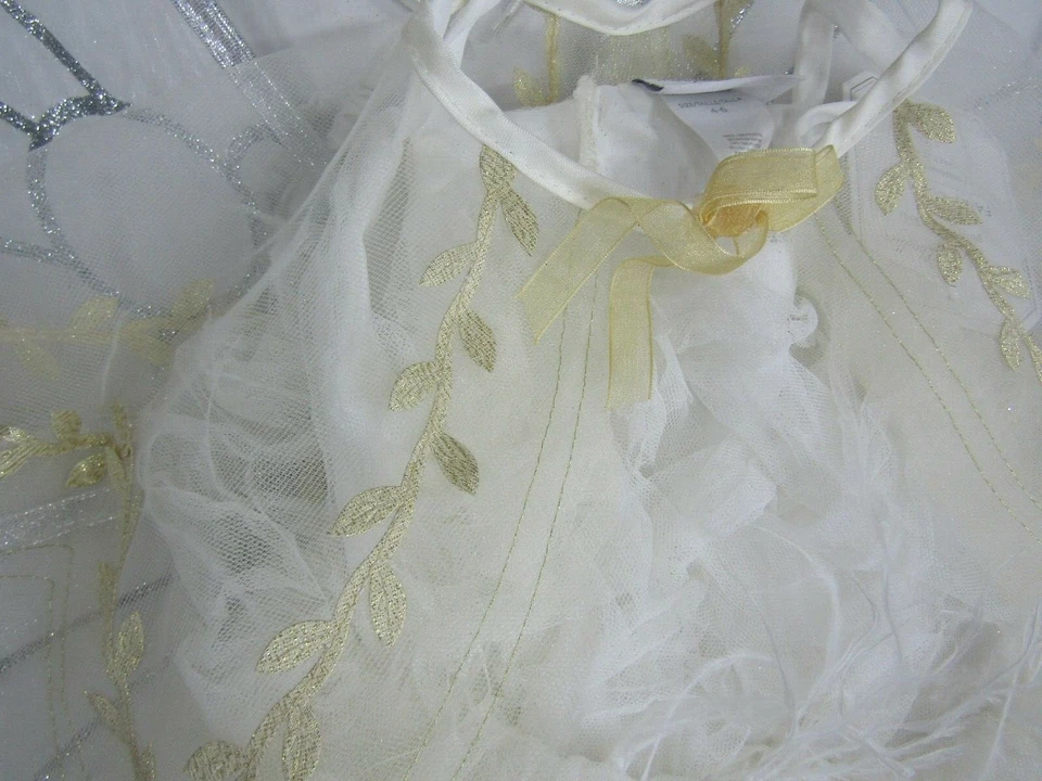 Disfraz de hada marfil Pottery Barn para niños Monique Lhuillier alas plateadas 4-6 años #144 Foto 4 de 4