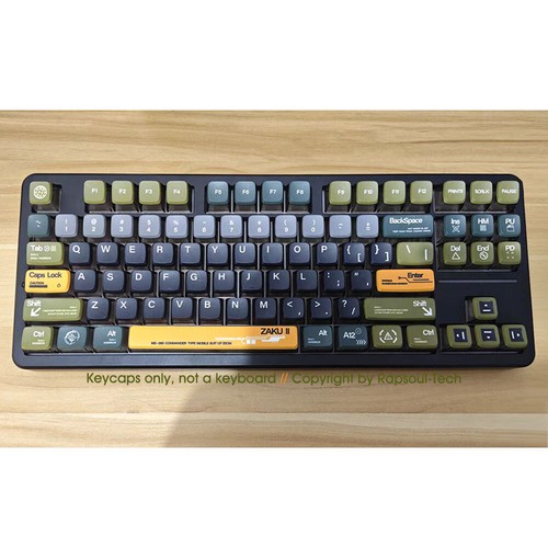 GUNDAM ZAKU Anime PBT Translucent Keycaps Set For Cherry MX Mechanical Keyboards - Picture 4 of 11