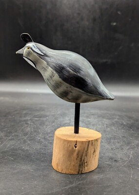 Vintage Hand Carved Wood Wooden Quail Decoy Figurine 5.5''