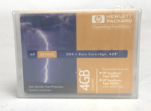 NEW FACTORY SEALED HP C5706A DDS-1 DATA CARTRIDGE 4GB - Picture 2 of 3