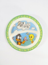 Zak Designs Looney Tunes Baby Daffy Tweety Bugs Bunny Kid Plate Divided 1998