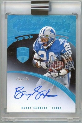 Barry Sanders 2021 Panini Eminence Gilded Graphs Autograph Card #GG-BS 1/1
