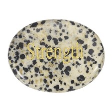 PATIKIL Natural Thumb Worry Stone, 1.7"x1.3" Oval 1.7"x1.3", Spotted Jasper