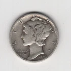 1943 S MERCURY DIME 10¢ SAN FRANCISCO 90% SILVER 10 CENTS UNITED STATES AMERICA