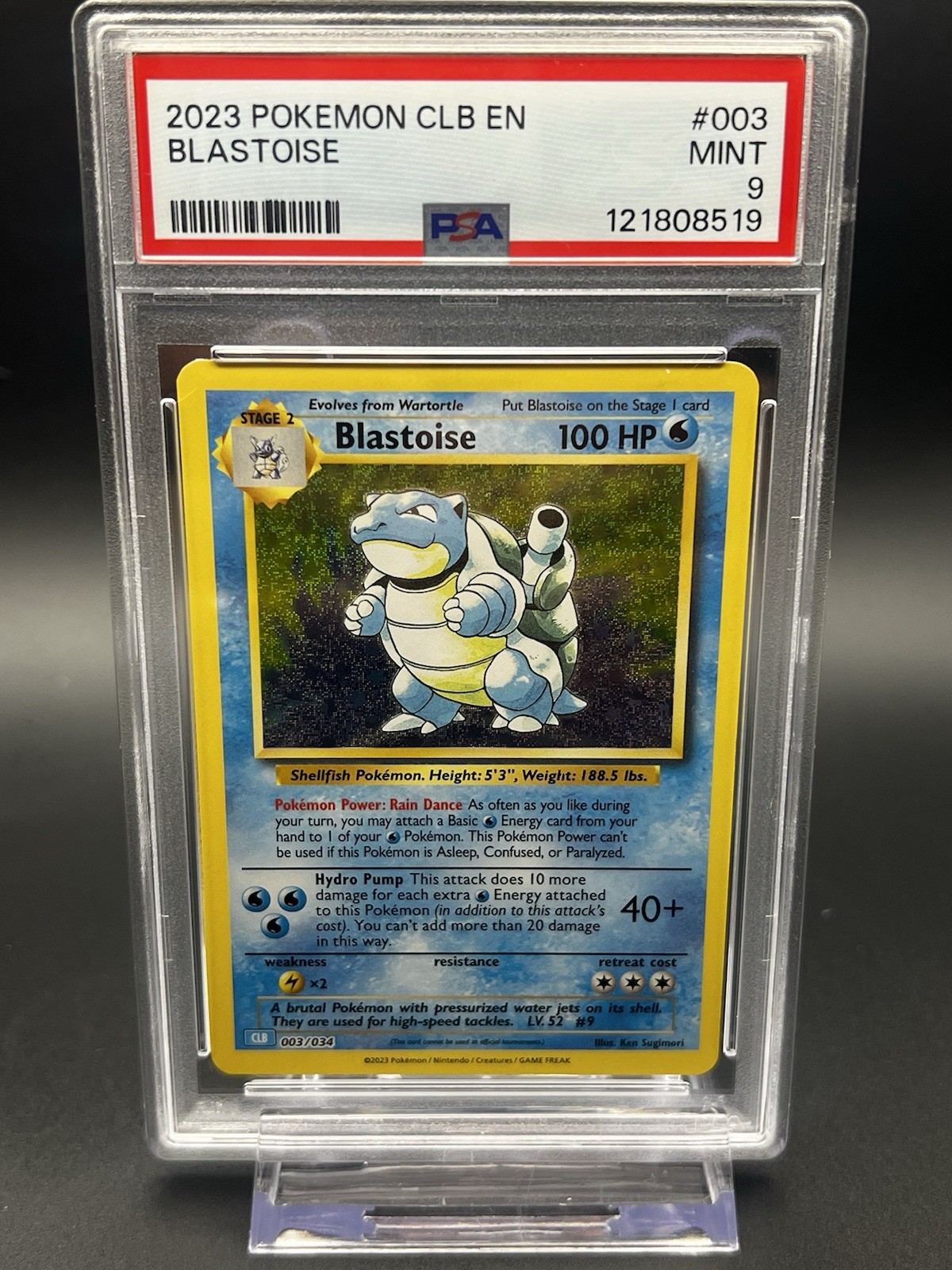 PSA 9 Blastoise #003 2023 Pokemon CLB Classic Card Game 115936061