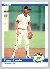 1984 Fleer - Carney Lansford #452 - *Near Mint*
