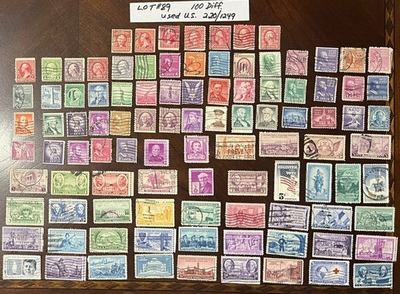 #ad RHstamps VINTAGE 1890#x27;s to 1960#x27;s 100 ALL DIFF. USED US STAMPS LOT 89 $12.99